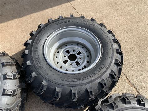 Front And Rear 12 Inch Atv Rims And Tyres Package Set 4 Deestone