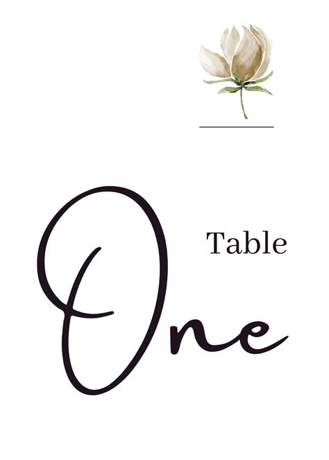 Wedding Table Numbers Template Canva Template Editable Etsy