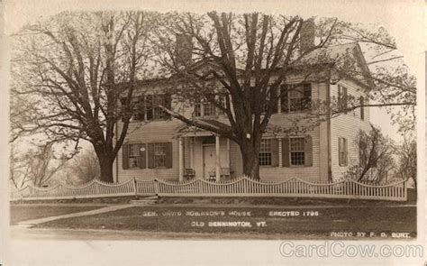 Gen David Robinsons House Erected 1795 Old Bennington Vt Postcard