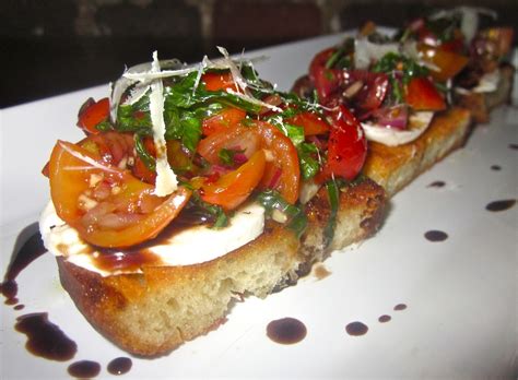 Haute + Heirloom: Bruschetta with Olive Oil Fried Bread & Balsamic Reduction Drizzle
