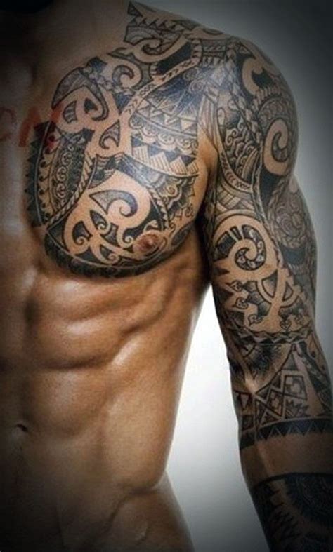 Tribal Tattoo Shoulder Chest Arm