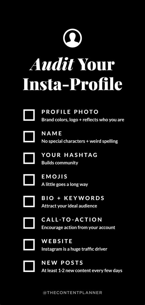 Checklist Audit Your Instagram Profile In 2022 Checklist Instagram