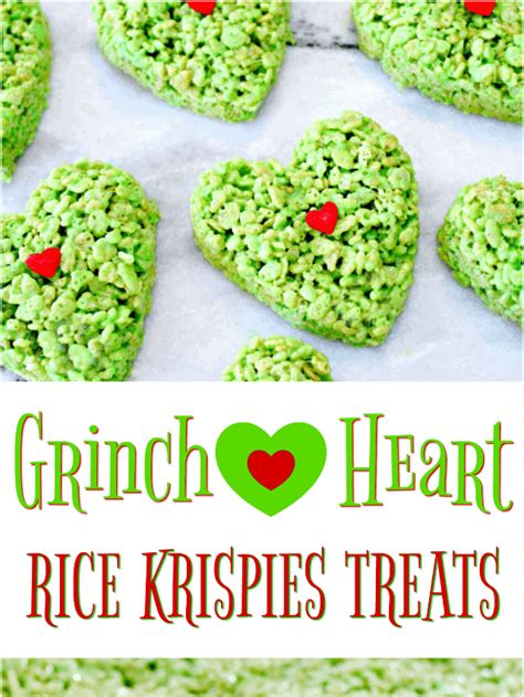 Grinch Hearts Rice Krispie Treats Recipe Mom 4 Real