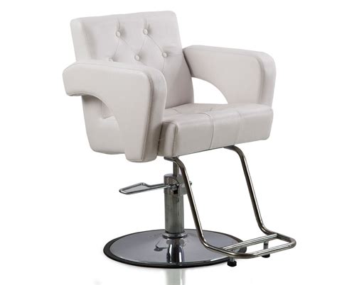 White Hydraulic Styling Barber Chair Hair Spa Beauty Salon Equipment In