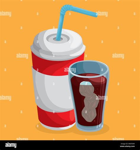 Soda Cups Drink Icons Stock Vector Image And Art Alamy
