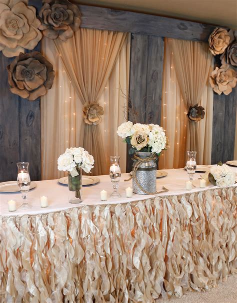 Rustic Head Table Decorations Photos