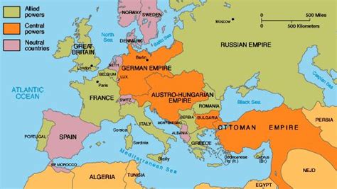 Political Map Of Europe In 1914 World War I World War I World War Wwi