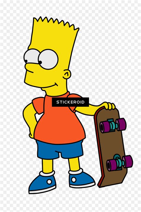 Bart Simpson Skateboard Drawing