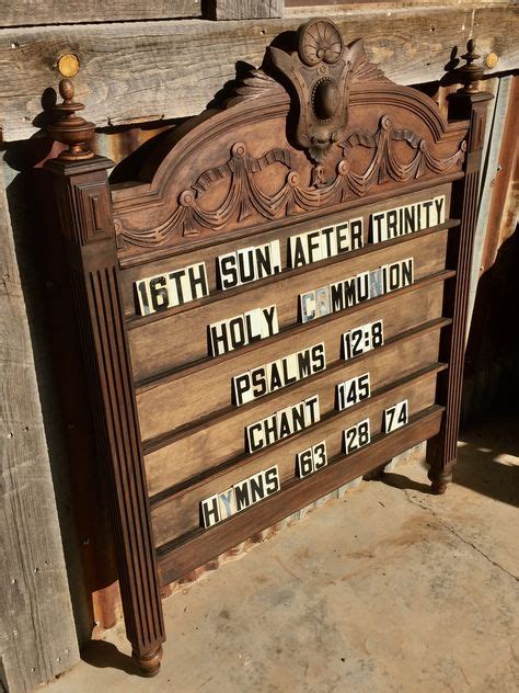 Antique Hymn Board Church Attendance Sign Antique Church Attendance