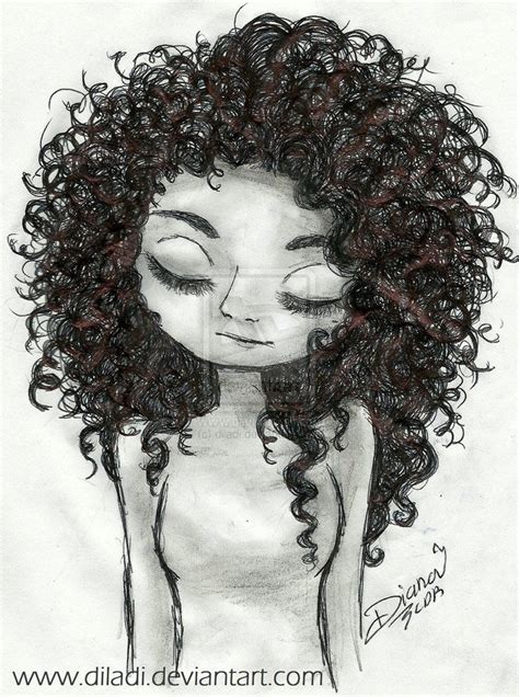 Curly Hair By Diladi On Deviantart Drawing Hair Pinterest