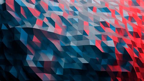 Wallpaper Illustration Abstract Red Low Poly Symmetry Blue Triangle Pattern Texture