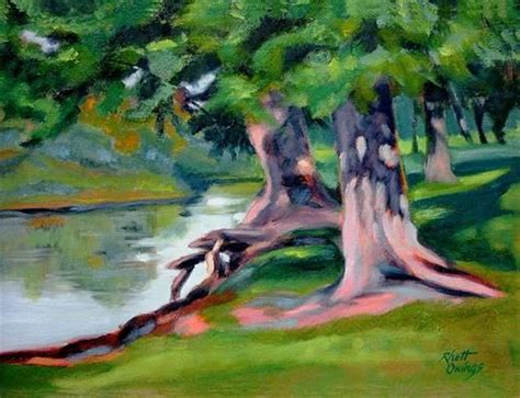 Daily Paintworks Legion Park Trees Original Fine Art For Sale