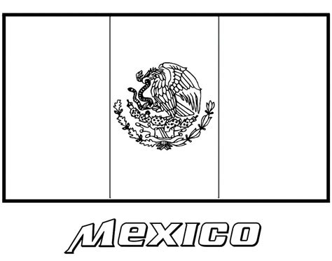Dibujo De La Bandera De Mexico Para Colorear