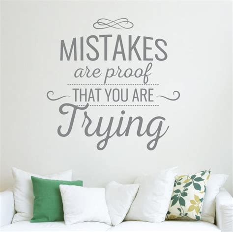 Mistakes Are Proof Youre Trying Wall Decal Decor Etsy In 2021