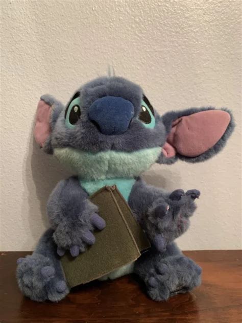 Disney Store Exclusive Lilo And Stitch Plush Stitch Toy With Notebook