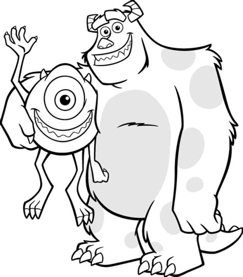 Coloring Page Monsters Inc Animation Movies Printable
