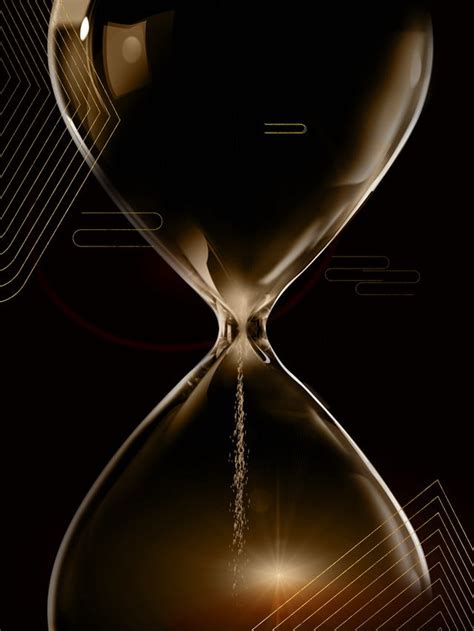 Black Gold Background Hourglass Smart Technology Material Black Gold
