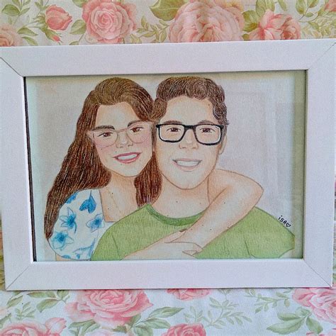 Ilustração Personalizada Em Aquarela Com Quadro A5 Brinde No Elo7