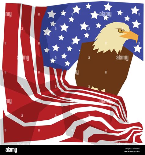 American Bald Eagle And Fireworks Stock Vector Images Alamy