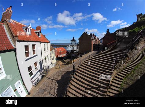 199 Steps Whitby North Yorkshire Stock Photo Alamy