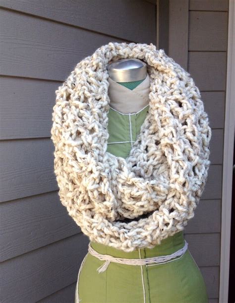 Items Similar To Chunky Fisherman Infinity Scarf Cowl On Etsy