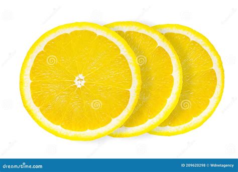 Three Lemon Slices Stock Photo Image Of Refreshment 209620298