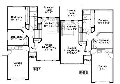 Simple Duplex Floor Plans Minimalis