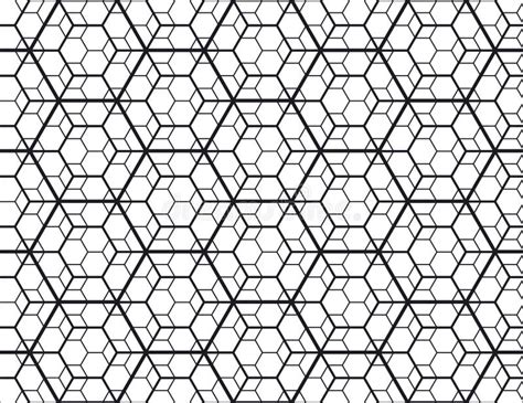 Hexagonal Seamless Pattern In Optical Art Style Wavy Repeatable