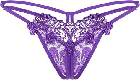 Koippimel Sexy Panties For Women Naughty Slutty Thong Floral Lace See Through