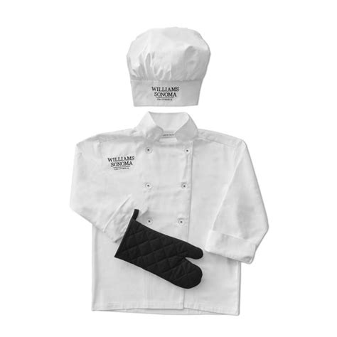 Junior Chef Coat Hat And Oven Mitt Mediumlarge Williams Sonoma
