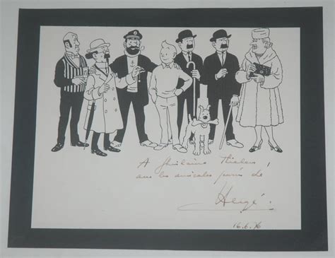 Tintin Signed Lithograph Hergé 1976 Catawiki