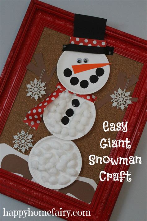 Looking for some snowman ideas you can craft for your homestead? Easy Giant Snowman Craft - Happy Home Fairy