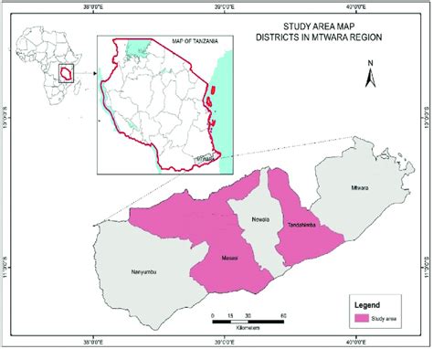 A Map Of Mtwara Region Showing The Study Districts Download