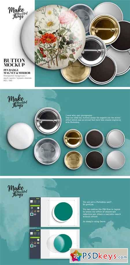 isolated pin button mockup     photoshop vector stock image