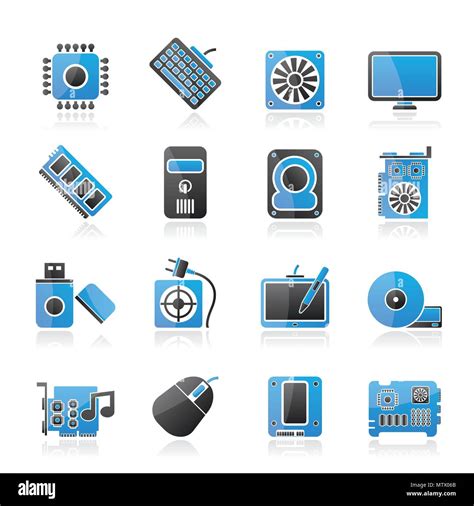 Computer Part Icons Vector Icon Set Stock Vector Image And Art Alamy