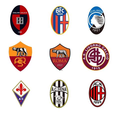 Italy Football Soccer Teams Logos CDR SVG PDF Dxf High Resolution Instant Download Vector