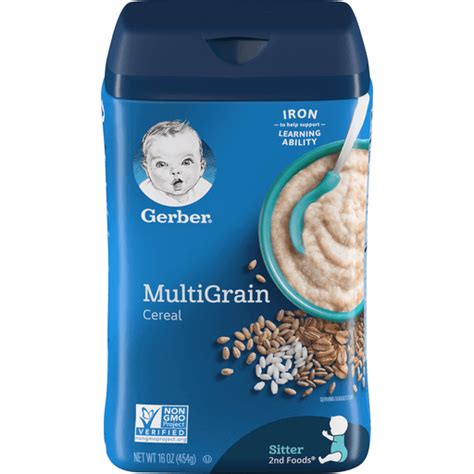 Gerber 2nd Foods Cereal For Baby Grain And Grow Baby Cereal Multigrain