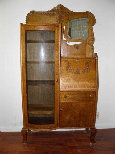 Vintage drexel et cetera walnut secretary desk cabinet, hutch, tabernacle gothic. Antique Oak Drop Front Desk | ANTIQUE MAHOGANY SECRETARY ...