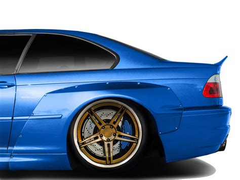 Oem glass fiber doors, complete hood. 2001-2006 BMW M3 E46 Duraflex Circuit Wide Body Kit
