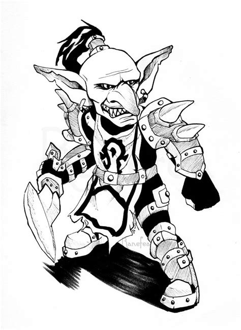 Drawlloweeninktober Goblin October 3 2015 By Ranefea Inktober