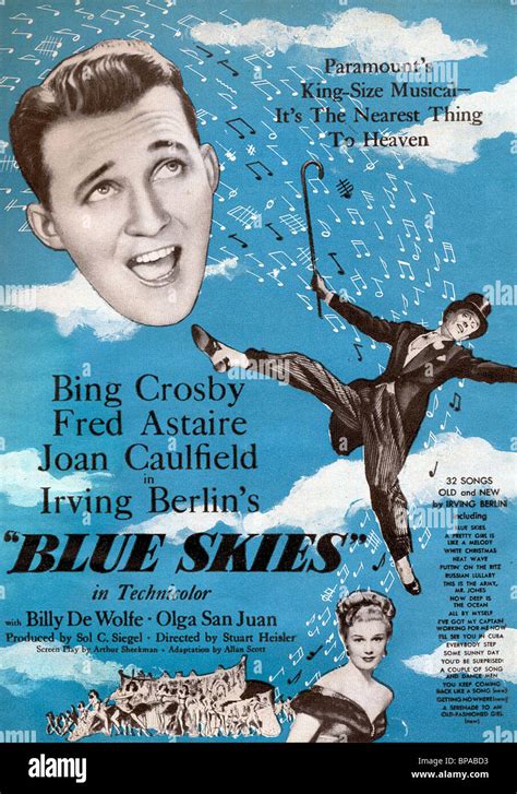 Bing Crosby Fred Astaire Joan Caulfield Film Poster Blue Skies 1946