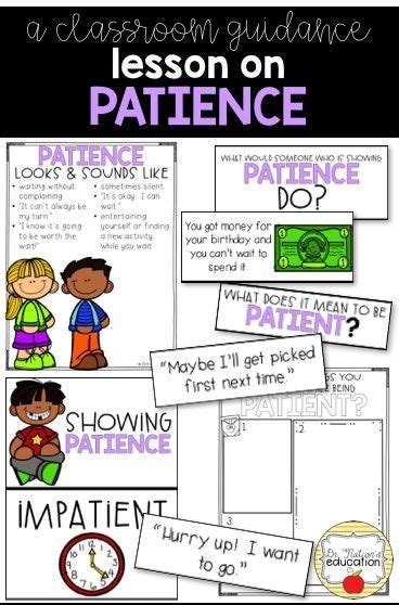 Patience Classroom Lessons Guidance Lessons Teaching Social Skills