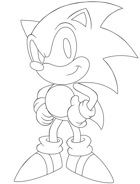 Sonic Lineart By Krizeii On Deviantart