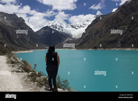 Turquoise Lake In The Andes Mountains In Peru Stock Photo Alamy