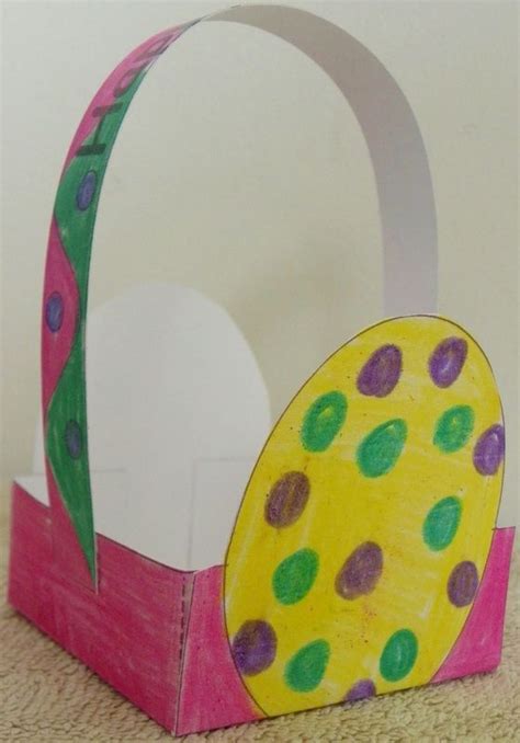 Easter Basket Craft For Kids With Free Template And Instructions