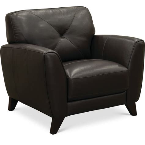 Modern Dark Brown Leather Chair - Colours | RC Willey | Brown leather