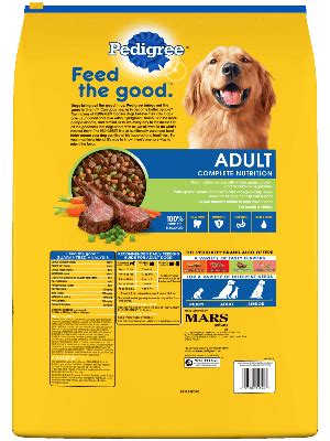 The pedigree dog food ingredients you will appreciate one thing about the dog food in that the pedigree consists of ingredients such as ground yellow corn, corn gluten meal, meat and bone meal to mention but a few. Lamb and Rice Flavor Adult Dog Food | PEDIGREE®