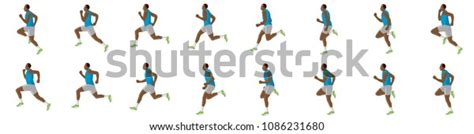 Man Running Animation Sprite Sheet Stock Vector Royalty Free 1086231680