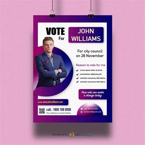 Election Campaign Creative Political Flyer Template Gec Designs