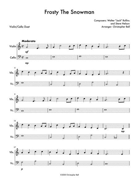 For violin and cello — duo.hansen. Frosty The Snowman (Easy Violin/Cello Duet) By - Digital Sheet Music For Score,Set Of Parts ...